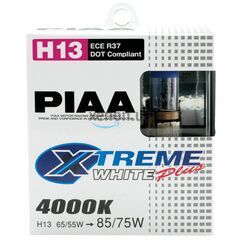 PIAA Xtreme White Plus H13 55W 4000K комплект 2 шт, Тип лампы: H13, Цветовая температура: 4000 