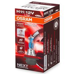 OSRAM Night Breaker Laser H11 55W 3900K (картон) 1 шт, Тип лампы: H11, Цветовая температура: 3900 