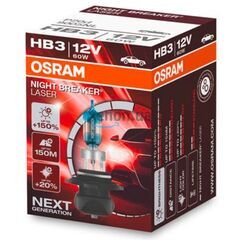 OSRAM Night Breaker Laser HB3 60W 3900K (картон) 1 шт, Тип лампы: HB3, Цветовая температура: 3900 