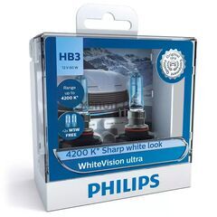 PHILIPS WhiteVision ultra +60% HB3 60W 3800K комплект 2 шт 