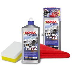 SONAX XTREME Polish +Wax 2 Hybrid NPT универсальная полироль с воском 500 мл в наборе 