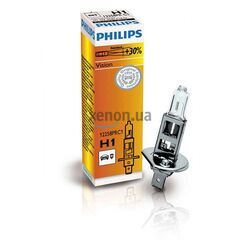 Лампа галогенная Philips H1 Vision, 3200K, 1шт/картон 12258PRC1 