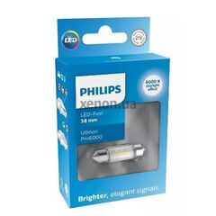 Габариты Philips 11854CU60X1 White Ultinon Pro6000 12V C5W 38mm 6000K 1pcs. blister