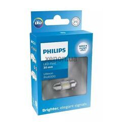 Габариты Philips 11860CU60X1 White Ultinon Pro6000 12V C5W 30mm 6000K 1pcs. blister