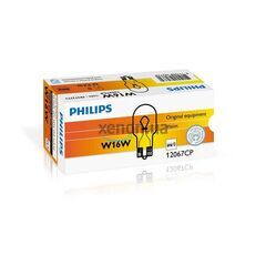 Лампа накаливания Philips W16W, 10шт/картон 12067CP