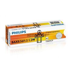 Philips BAX8.5d/1.5 12603CP Blue 2W лампа накаливания картон комплект 10 шт 