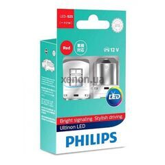 Philips P21W Ultinon 12V 11498ULRX2 Red 6000K комплект 2 шт 