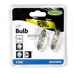 RING High Power C5W Blue LED239HPB 7702 38мм блистер комплект 2 шт 