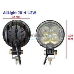 Светодиодная фара дальнего света AllLight JR-4-12W 4chip EPISTAR 9-30V
