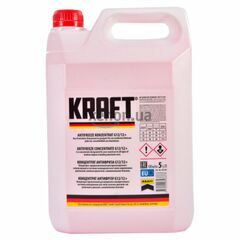 KRAFT G12 концентрат антифризу червоний 5 л, Колір: Червоний, Обʼєм: 5 л