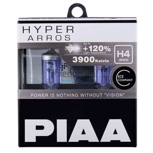 PIAA Hyper Arros H4 +120% 55/60W 3900K комплект 2 шт, Тип лампы: H4, Цветовая температура: 3900 