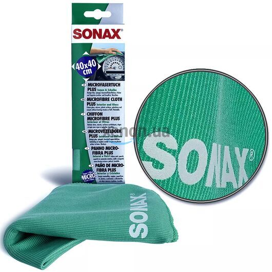 SONAX Microfibre Cloth Plus микрофибра для салона, пластика, стекла 40х40 см