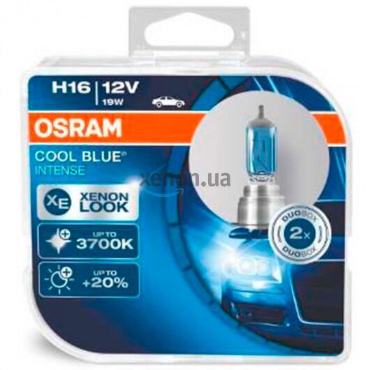 OSRAM Cool Blue Intense H16 19W 4200K комплект 2 шт, Тип лампы: H16, Цветовая температура: 4200