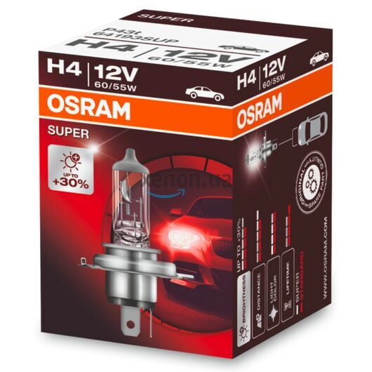 OSRAM Super H4 60/55W 3200K картон 1 шт