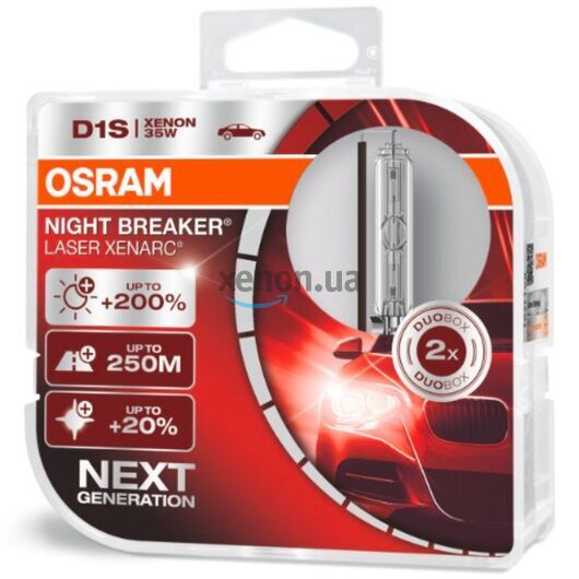 OSRAM Xenarc Night Breaker Laser D1S 35W 4500K комплект 2 шт, Тип лампы: D1S, Цветовая температура: 4500 