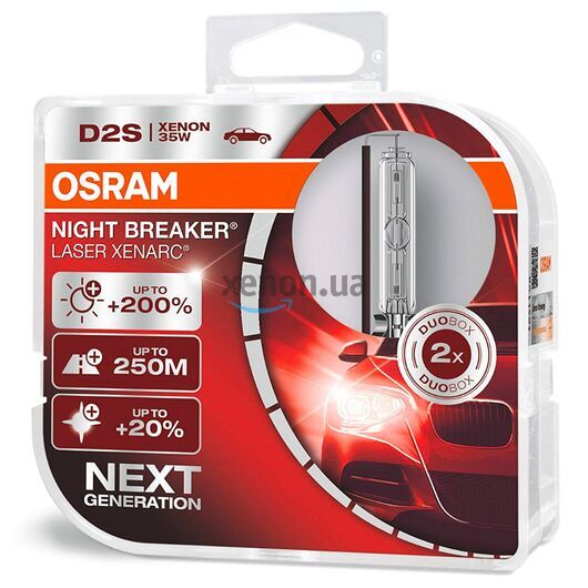 OSRAM Xenarc Night Breaker Laser D2S 35W 4500K комплект 2 шт, Тип лампы: D2S, Цветовая температура: 4500 
