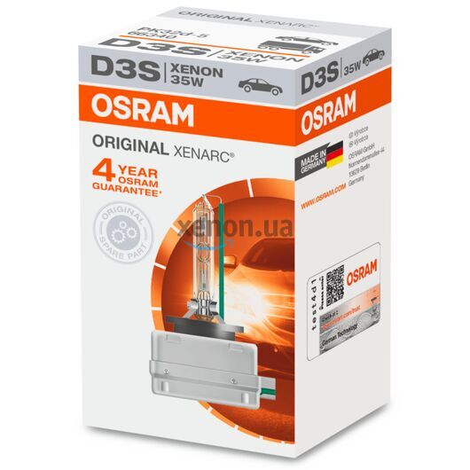 OSRAM Xenarc Original D3S 35W 4500K (картон) 1 шт, Тип лампи: D3S, Колірна температура: 4500