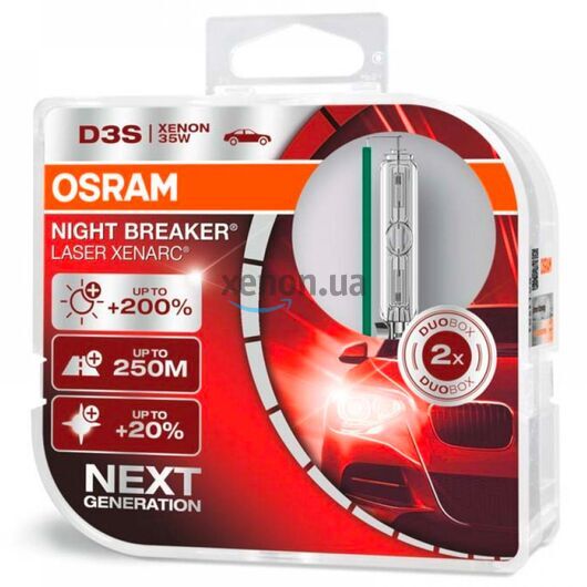 OSRAM Xenarc Night Breaker Laser D3S 35W 4500K комплект 2 шт, Тип лампы: D3S, Цветовая температура: 4500 