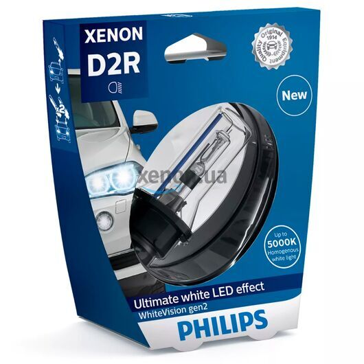 PHILIPS WhiteVision gen2 D2R 35W 5000K 1 шт, Тип лампи: D2R, Колірна температура: 5000