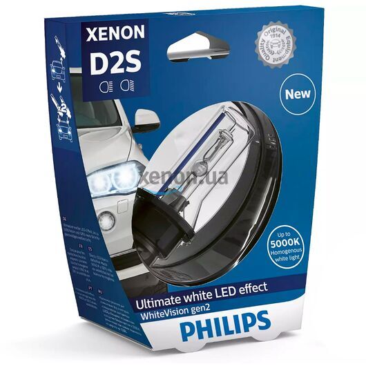 PHILIPS WhiteVision gen2 D2S 35W 5000K 1 шт, Тип лампи: D2S, Колірна температура: 5000