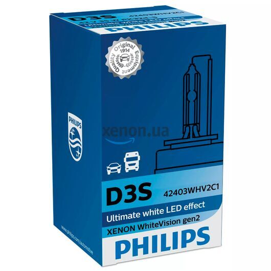 PHILIPS WhiteVision gen2 D3S 35W 5000K (картон) 1 шт, Тип лампы: D3S, Цветовая температура: 5000 