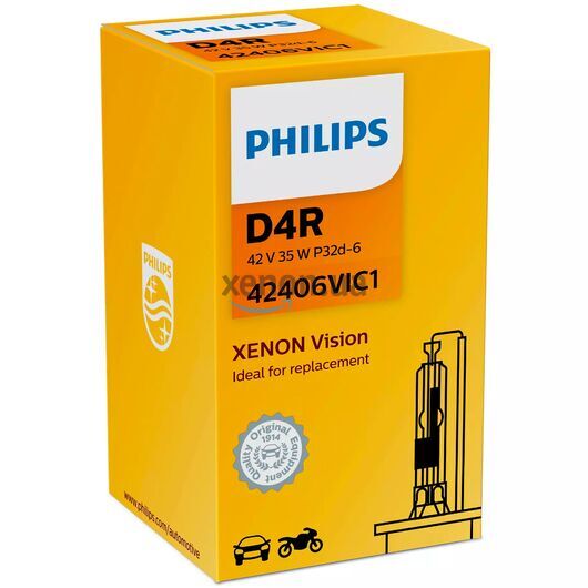 PHILIPS Xenon Vision D4R 35W 4300K (картон) 1 шт, Тип лампи: D4R, Колірна температура: 4300