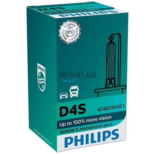 PHILIPS X-tremeVision gen2 D4S 35W 4800K (картон) 1 шт, Тип лампы: D4S, Цветовая температура: 4800 