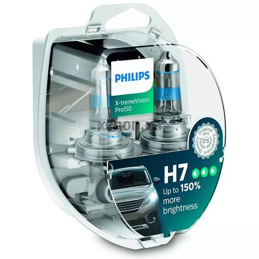 PHILIPS X-tremeVision Pro150 +150% H7 55W 3400K комплект 2 шт 
