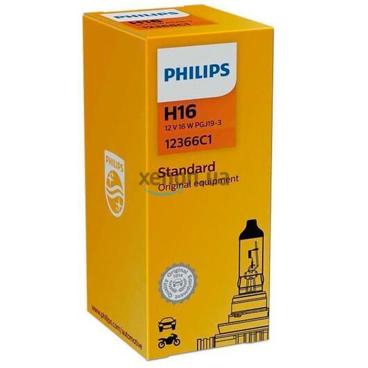 PHILIPS Standard H16 19W 3200K картон 1 шт