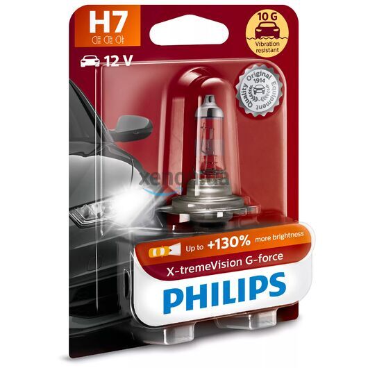 PHILIPS X-tremeVision G-force +130% H7 55W 3500K 1 шт 