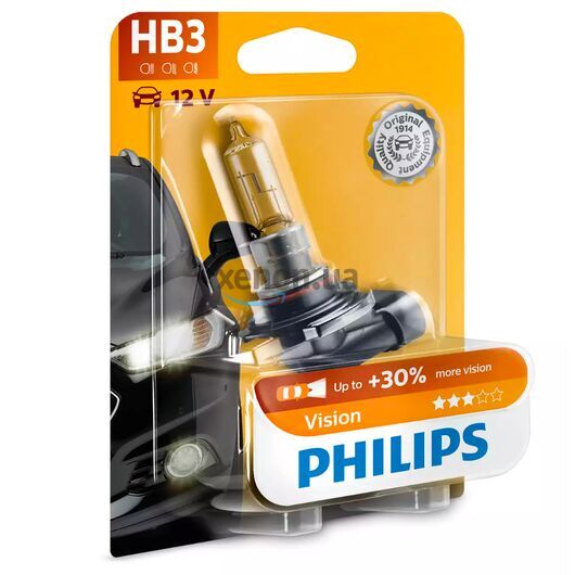 PHILIPS Vision +30% HB3 65W 3200K блистер 1 шт 