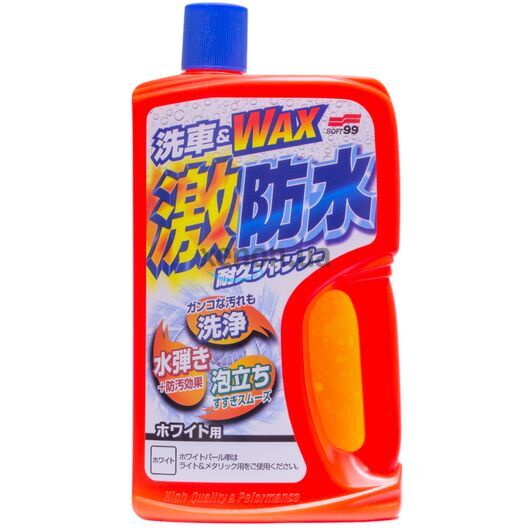 SOFT99 Water Block Shampoo White шампунь с водоотталкивающим эффектом для светлых автомобилей 750 мл 