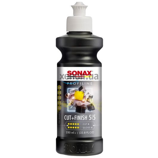 SONAX PROFILINE Cut +Finish 05-05 одношаговая полировальная паста 250 мл, Объем: 250 мл 