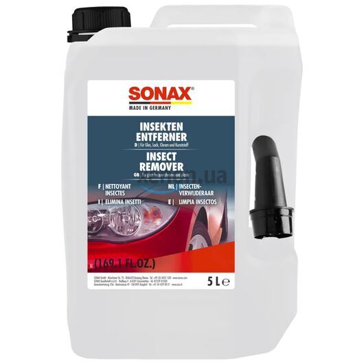 SONAX Insekten Entferner очиститель следов насекомых (антимошка) 5 л, Объем: 5 л