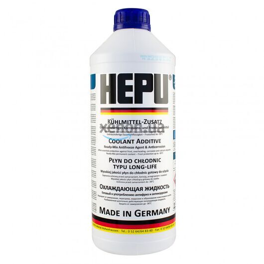 HEPU G11 антифриз синий 1,5 л, Цвет: Синий, Объем: 1,5 л 