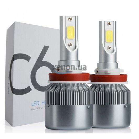 Лампы светодиодные C6 H11 12-24V COB (2шт)