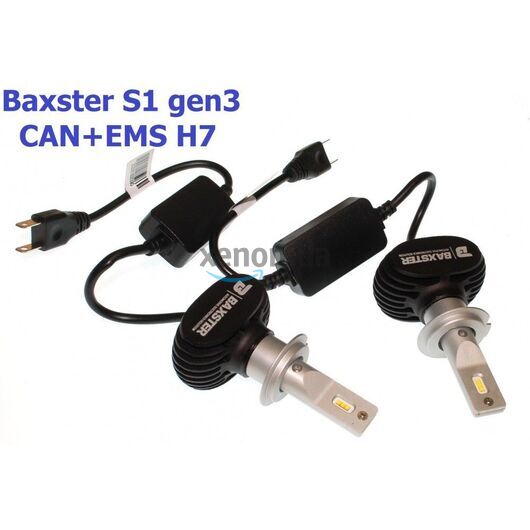 Лампы светодиодные Baxster S1 gen3 H7 6000K CAN+EMS (2 шт)