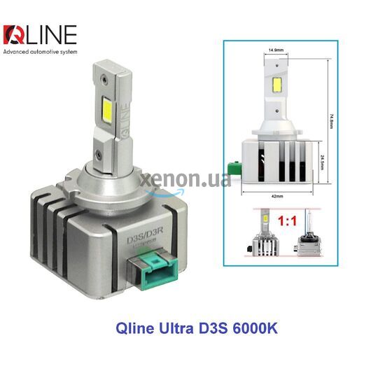 Qline Ultra D3S 65W 6000K комплект 2 шт 