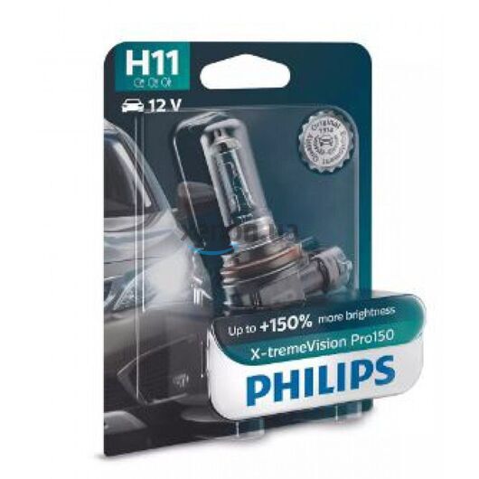 Лампа галогенная Philips 12362XVPB1 H11 55W 12V X-treme Vision Pro +150%