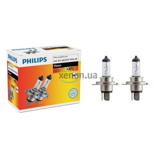Лампа галогенная Philips H4 12342PRC2 60/55W P43t Premium 2 шт 