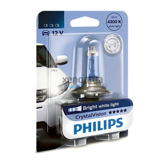 Лампа галогенная PHILIPS 9005 CVB1 HB3 65W 12V P20d CrystalVision 9005CVB1