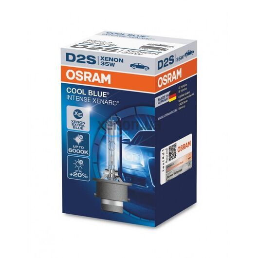 Лампа ксеноновая Osram D2S 66240CBI Cool Blue Intense +20% 1шт