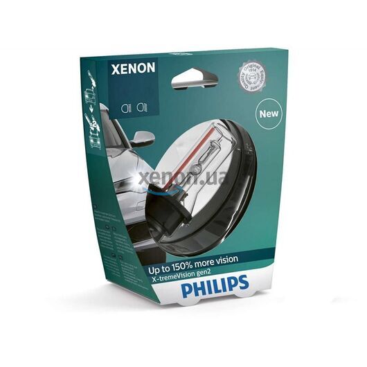 Ксеноновая лампа Philips D4S X-treme Vision gen2 42402 XV2 S1 35W +150% (1шт.в блистере)