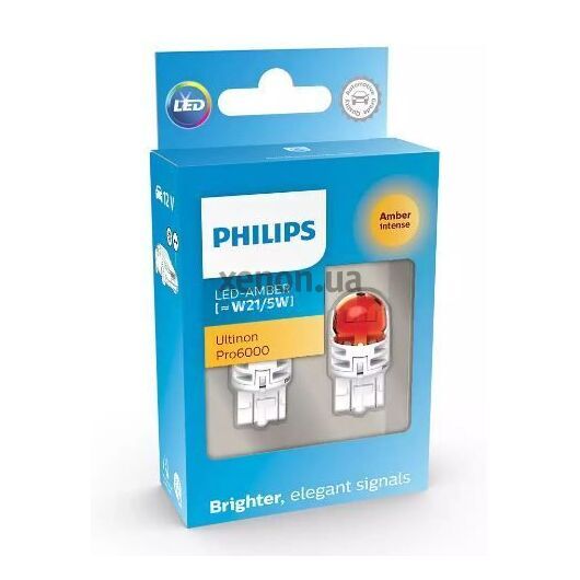 Габариты Philips 11066AU60X2 W21/5W LED Ultinon Pro6000