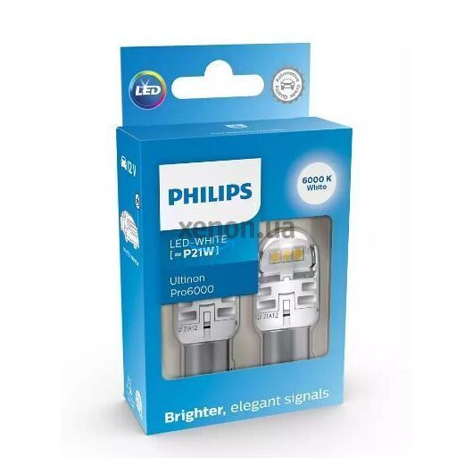 Габариты Philips 11498CU60X2 P21W LED Ultinon Pro6000