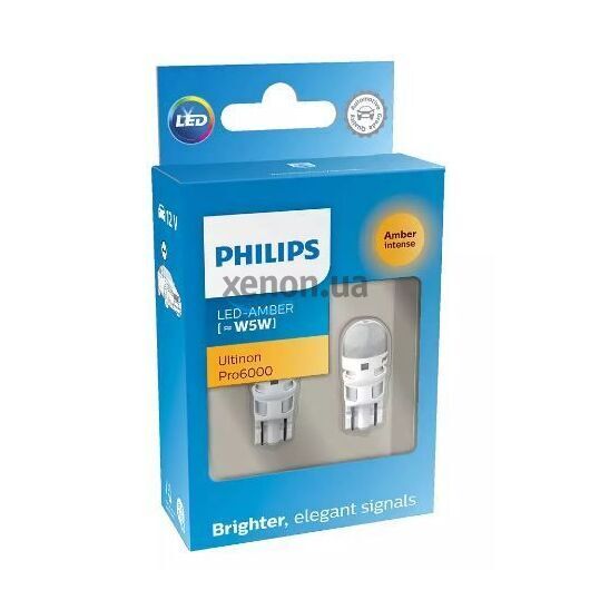 Габариты Philips 11961AU60X2 W5W (T10) LED white Ultinon Pro6000