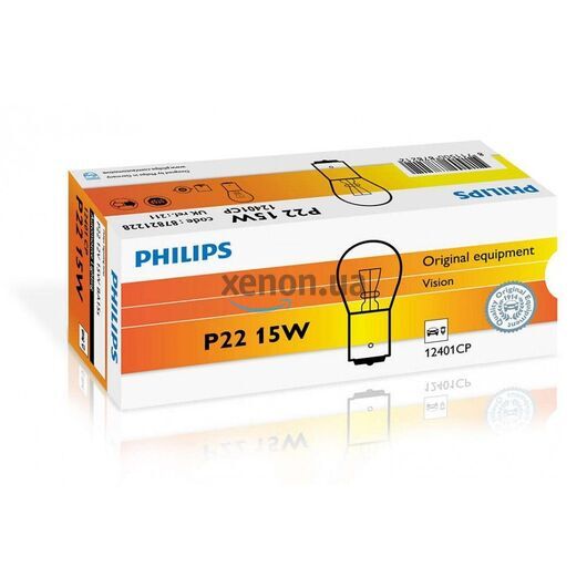 Лампа накаливания Philips Stop P22, 10шт/картон 12401CP
