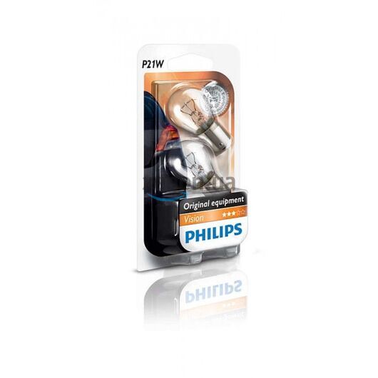 Лампа накаливания Philips P21W, 2шт/блистер 12498B2