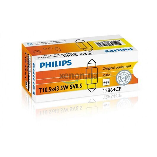 Лампа накаливания Philips Festoon T10.5X43, 5W, 10шт/картон 12864CP