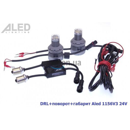 Лампа DRL+поворот+габарит Aled 1156 (P21W) 24V 1156V3 